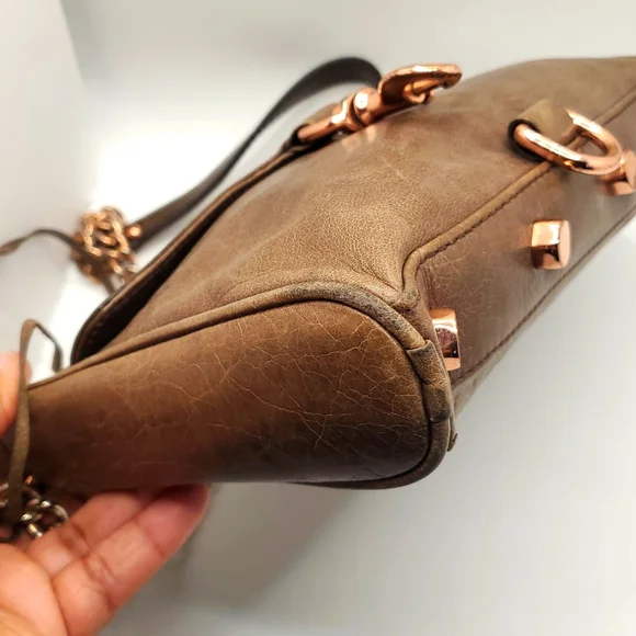 Rebecca Minkoff Leather Clasp Zip Chain Crossbody Bag - Picture 6 of 11